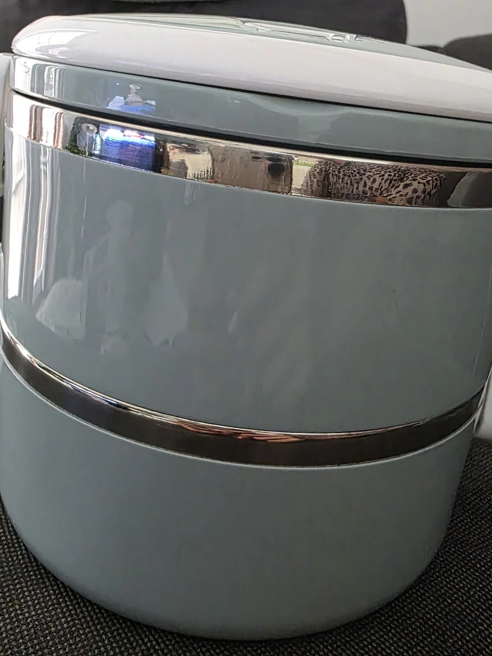 Brand Lunch Box - Light Gray Stackable Food Container